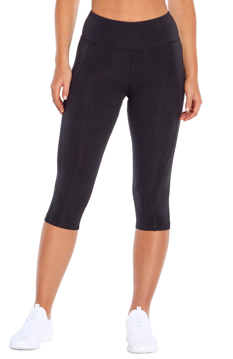 Marika Women's Carrie Slim Fit Capri Legging, Black, Large